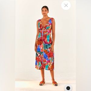 Farm Rio Animal Collage Midi Dress